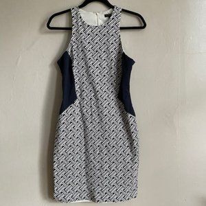 Banana Republic Sleeveless Fitted Geometric Dress
